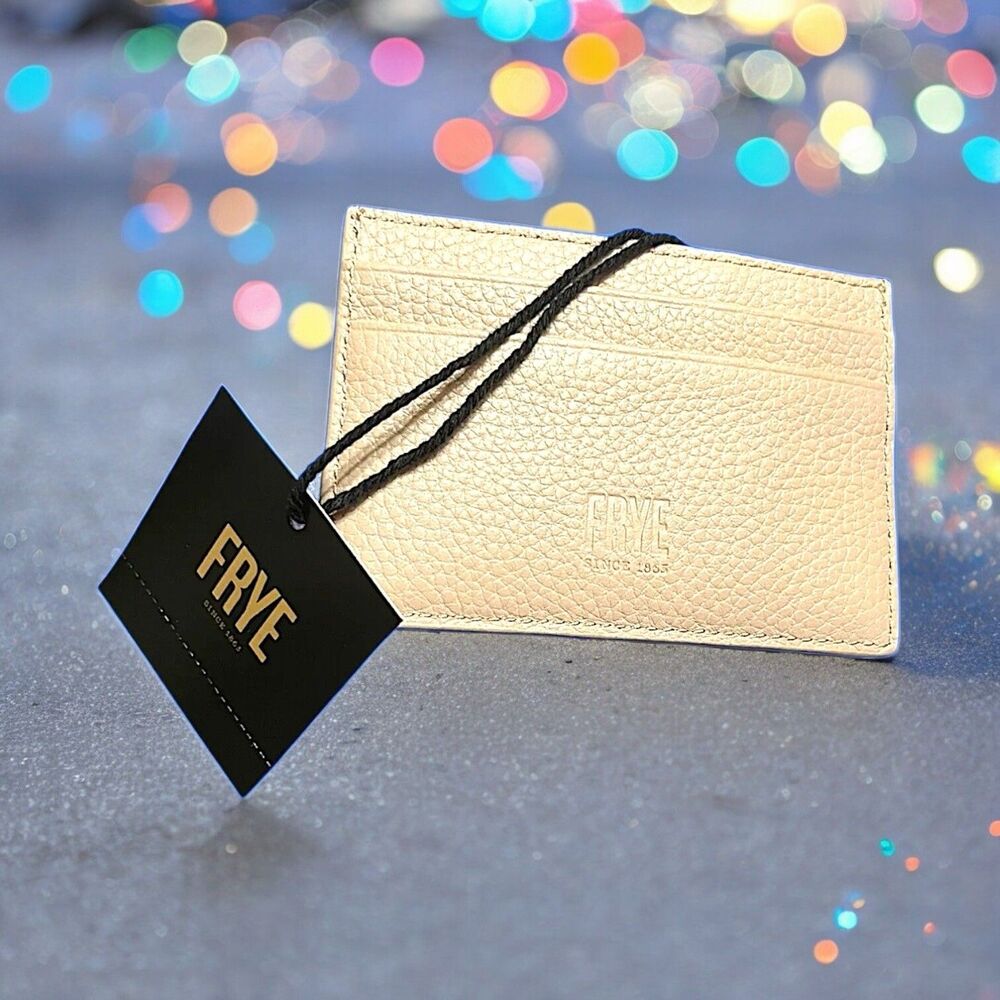 FRYE Light Pink Pebble Leather Card Case Brand New With Tags MSRP $98